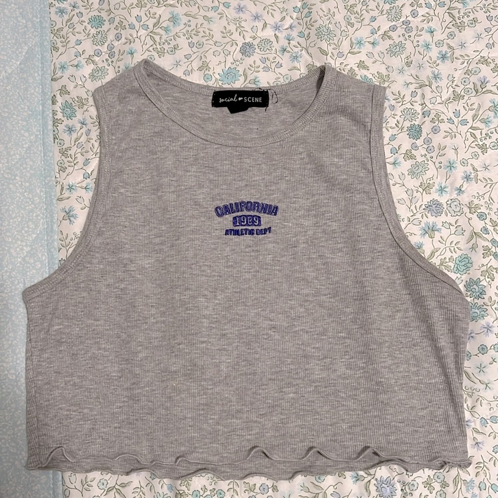 grey comfy stretchy tank